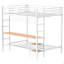 Long Beach Glossy Silver Twin Over Twin Bunk Bed