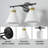 Kaylisa 2-Light Bathroom Vanity Light Fixture with Frosted Glass Shades-402078240