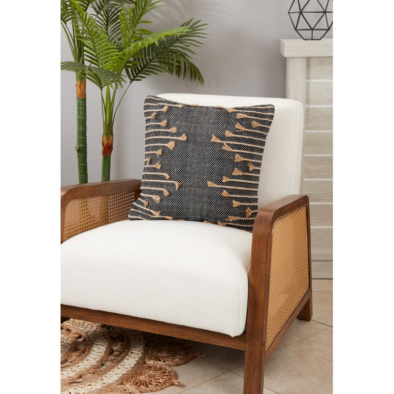 Andromeda Collection Tassels Cotton Blend Pillow Cover