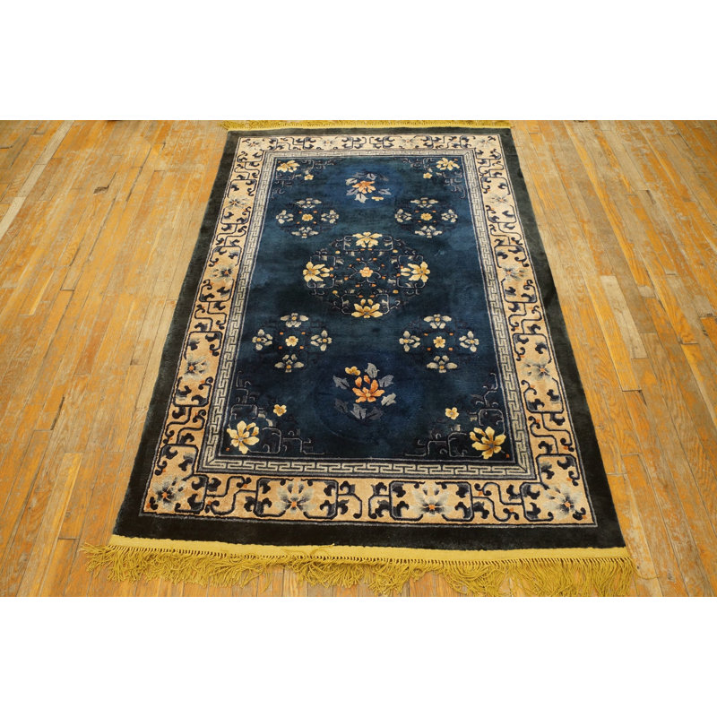 Tapis noué en soie rétro