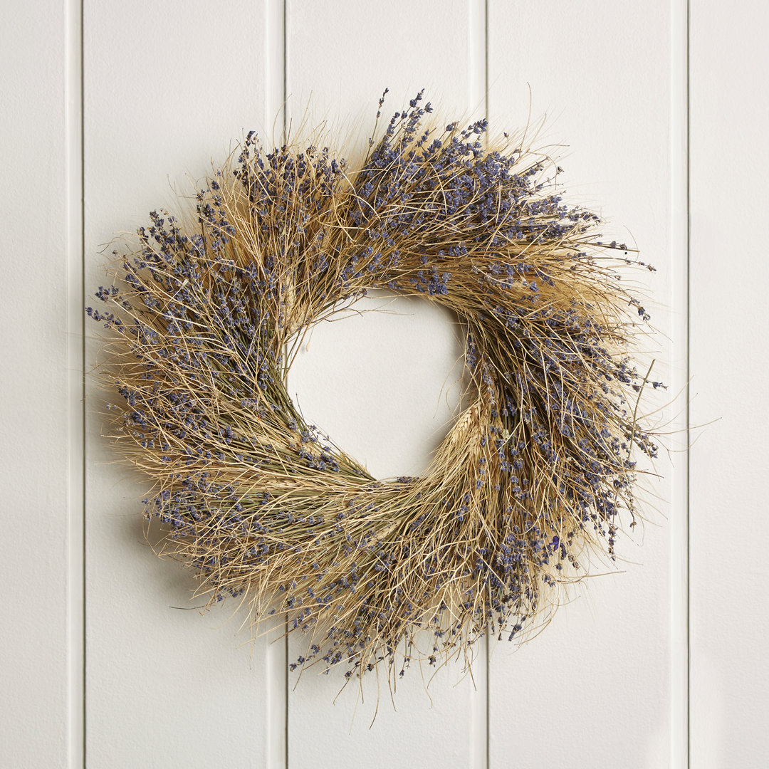 Spring Grasses & Lavender Wreath Gracie Oaks