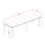 Ensemble de table de salle à manger moderne 5 pièces comprenant une table de cuisine, 2 bancs en bois et 2 chaises de salle à manger en tissu de lin, noir brossé-1647244454-1647244506-1647244504