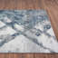 Tapis bleu à motif géométrique-950704002