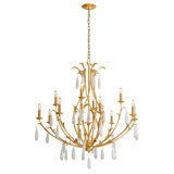 Prosecco 12 - Light Candle Style Tiered Chandelier