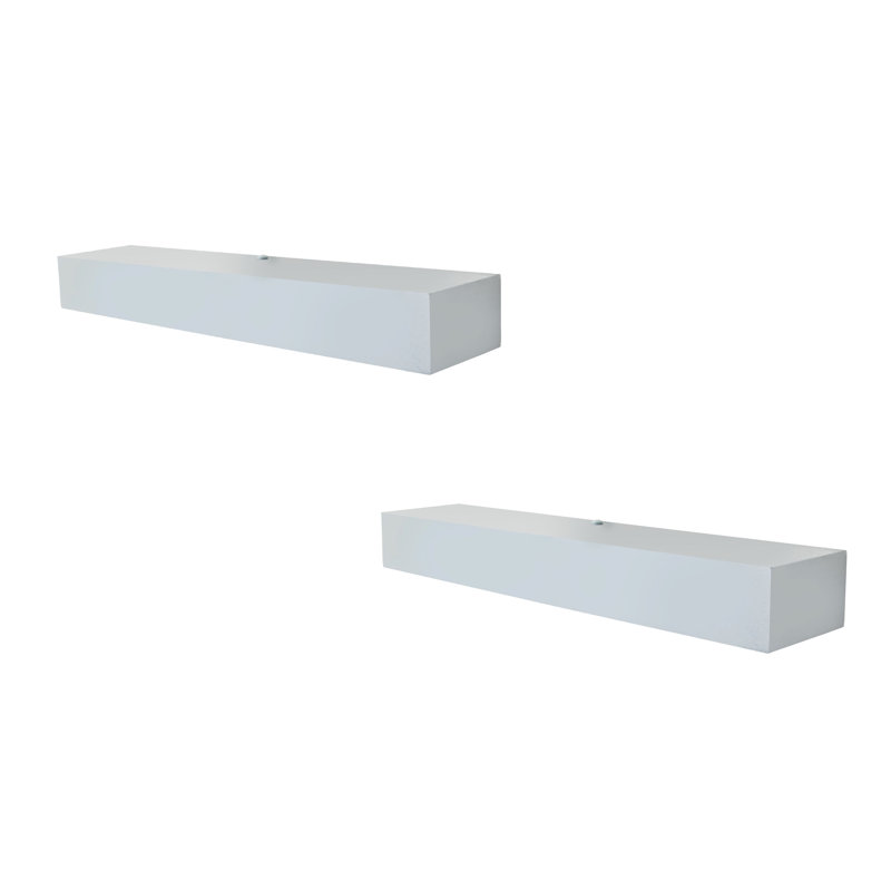 Rayne Poplar Floating Shelves, 6" H x 70" W x 7" D