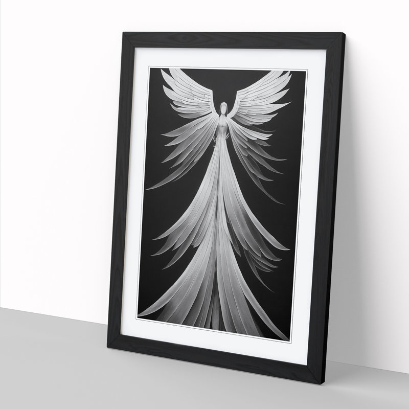 Unique Angel Vol.1 - Wall Art, 46cm H x 34cm W x 2cm D, Oak