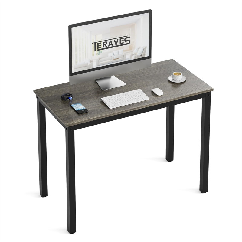 Bureau d'écriture Damera, Noir, Noyer, H 29,53 po x l 39,37 po x P 23,62 po