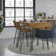 Abington Five-piece Counter Height Rattan And Solid Wood Dining Set