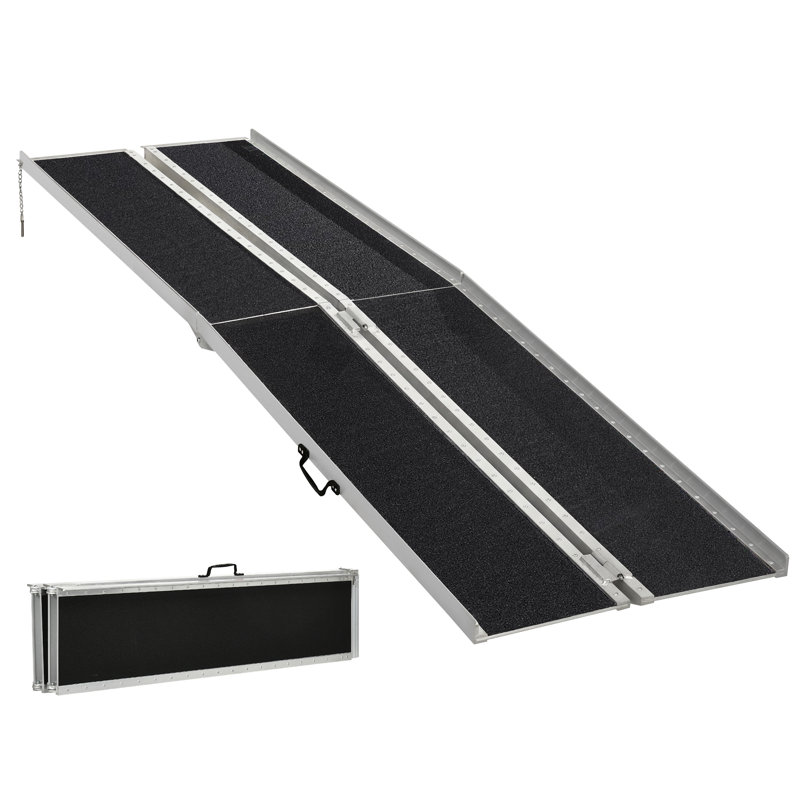 Rampe de fauteuil roulant portative 10 pi pour la maison, les marches, les portes, la rampe de tapis pliable pour tapis, la rampe de seuil