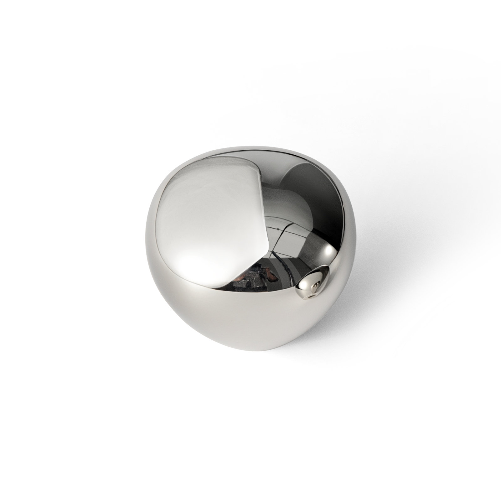Solid Brass Double-Layer Titanium Silver Plating Knob 