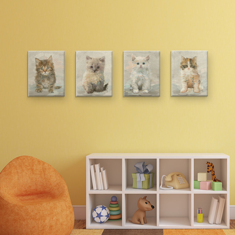 " Pretty Kitty I, II, III, IV " by Studio Arts 4 - Pieces