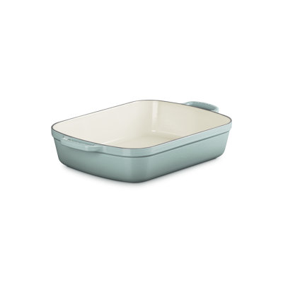 Le Creuset Signature Cast Iron Rectangular Roaster, 5.25Qt., Sea Salt