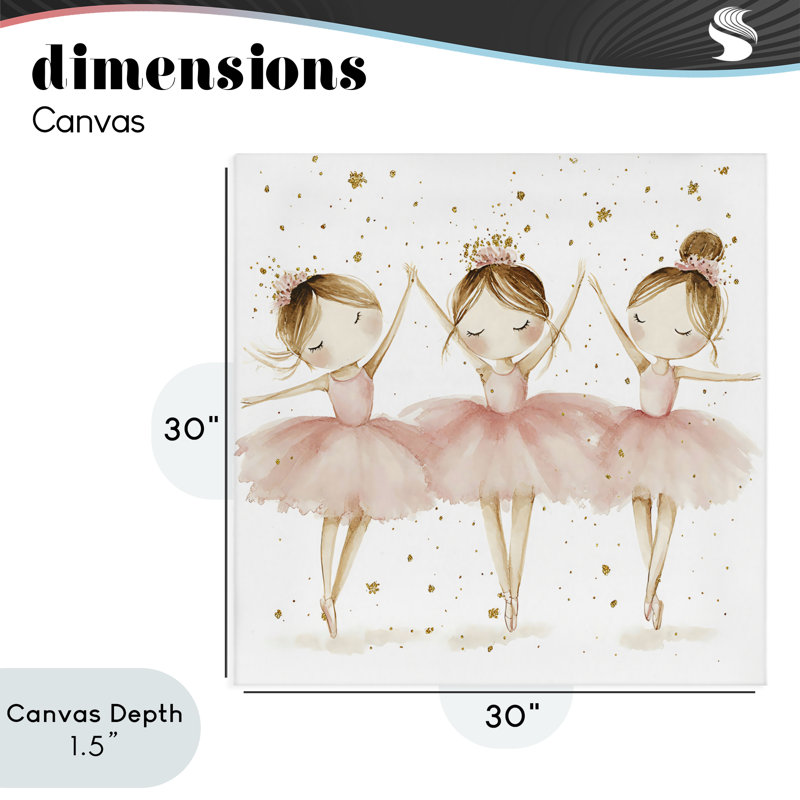 Trio de ballerines, design par Creative Studio, H 30 po x l 30 po