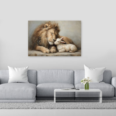 The Lion And The Lamb Abstract Contemporary Wall Art Print