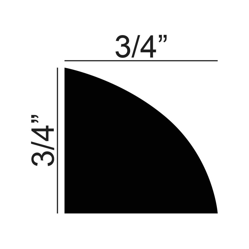 RPS-0105 0.75'' H x 96'' W x 0.75'' D Urethane Corner Molding (Set of 11)