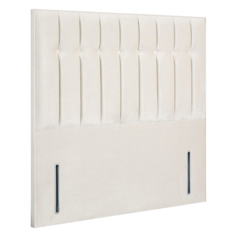 Robbins Upholstered Headboard, Single (3'), Plush Cream, Velvet