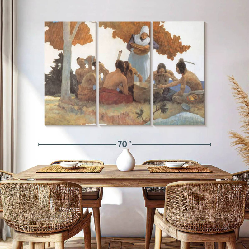 Thanksgiving With Indians, 42" H x 65" W