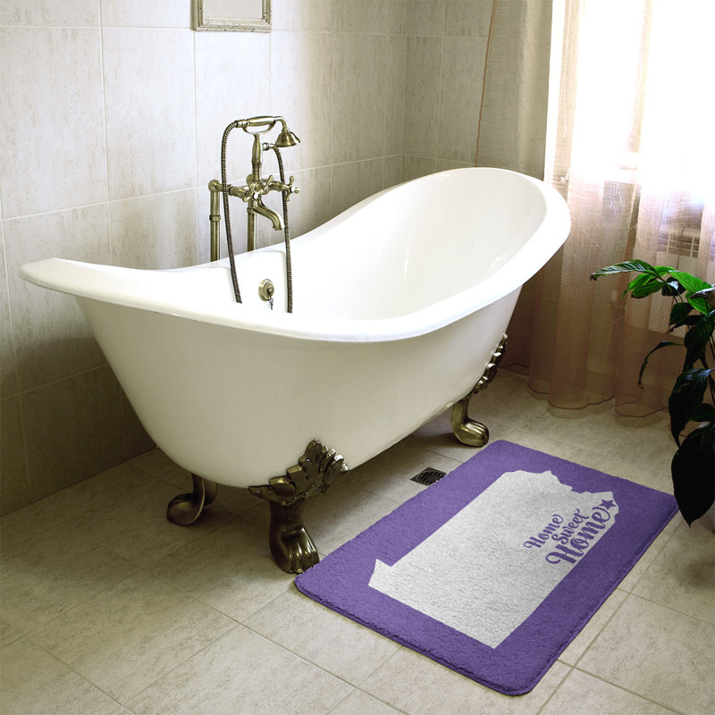 Tapis pour salle de bain philadelphia doux, Mauve, l 17 po x L 21 po