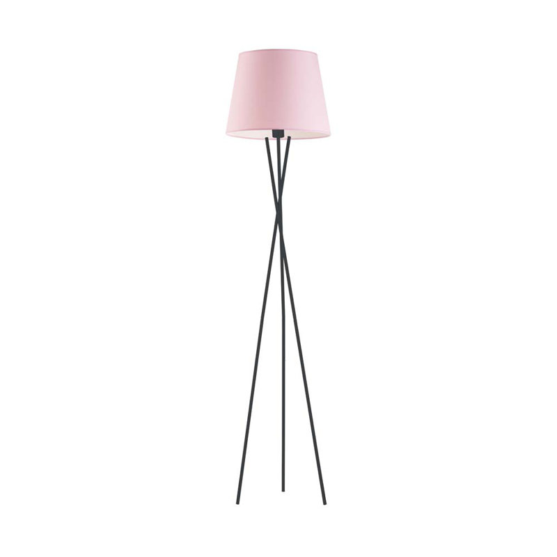 Arlaith 165cm Tripod Floor Lamp, Black, Light Pink
