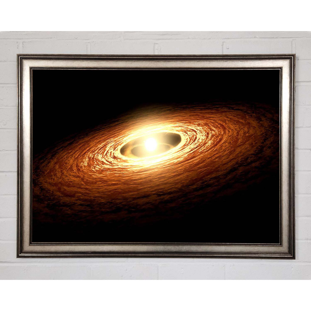 Goldener Ring Galaxie - Einzelner Bilderrahmen Kunstdrucke