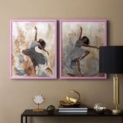 «Beautiful Dancer I», reproduction encadrée de qualité supérieure - prête à être accrochée - aucun clou requis - aucun clou requis