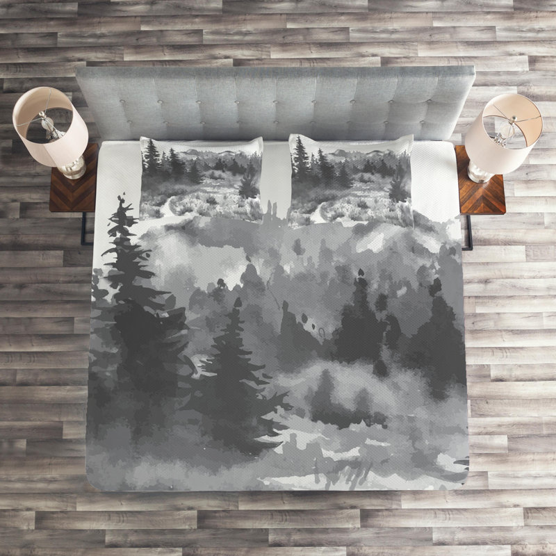 Rustic Polyester Coverlet, King Bedspread + 2 Shams
