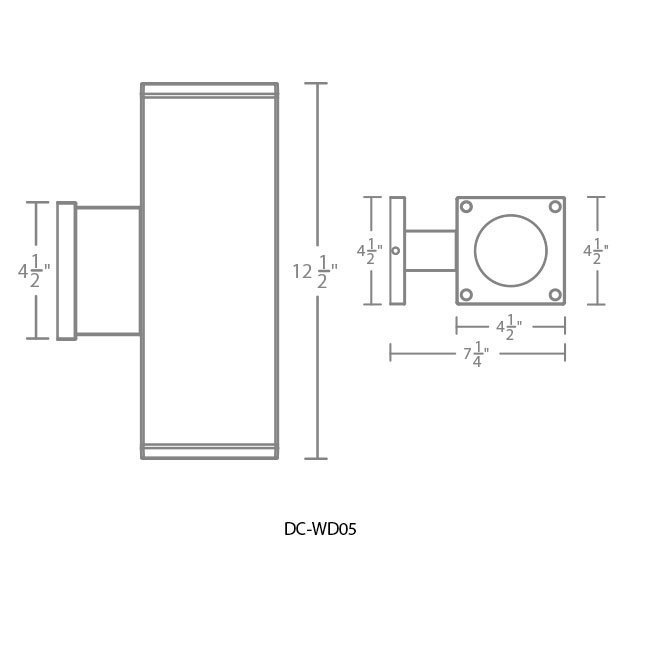 Aluminium LED Wall Light, Black