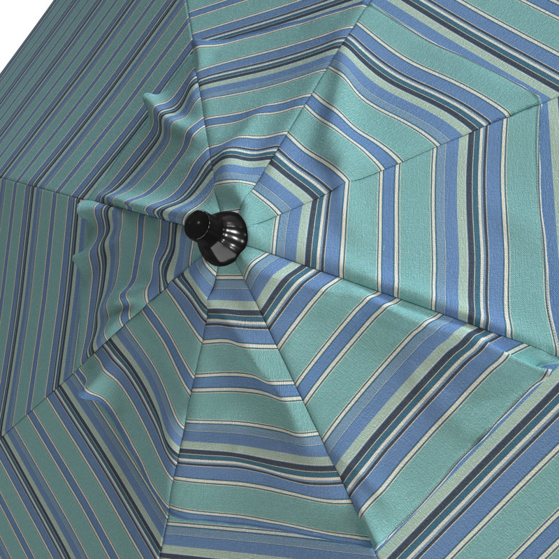 Parasol de Sunbrella 86,3 po Suniti, Blue/Dark Blue Sunbrella