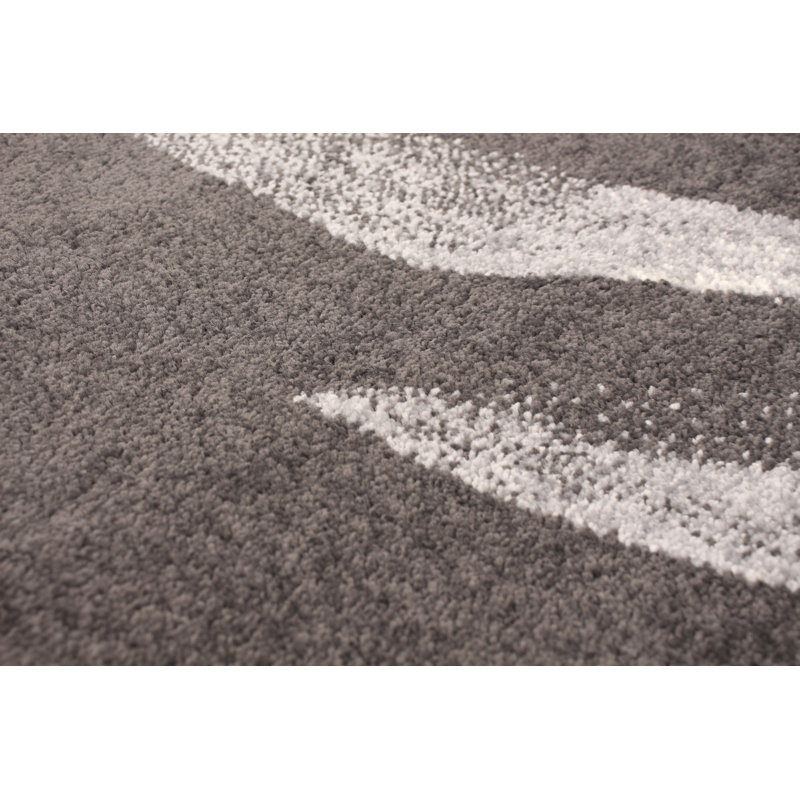 Tapis gris anthracite / pétrole / gris Tavon, Rectangle 7 pi 10 po x 10 pi 2 po