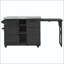 Îlot de cuisine 78,3 po avec table de barbecue pliable et plateau en acier inoxydable-2026738558