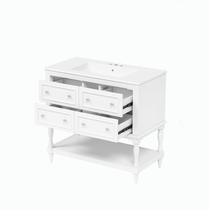 Ensemble de meuble-lavabo 36 po avec lavabo, Blanc