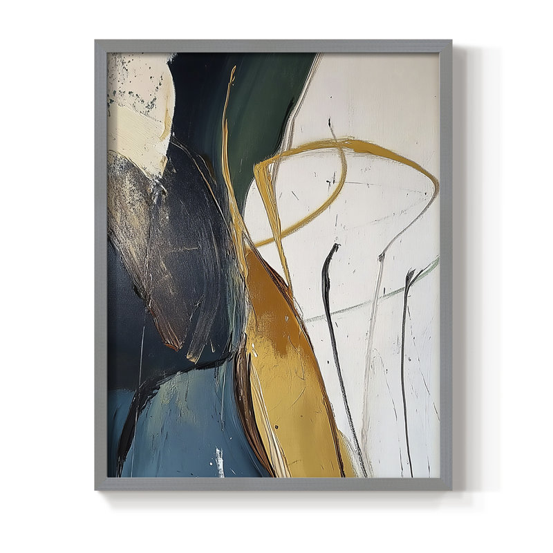 "ABSTRACT Series DCIX" par J Paul, H 11 po x l 9 po, Gris