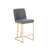Upholstered Counter Stool With Metal Frame