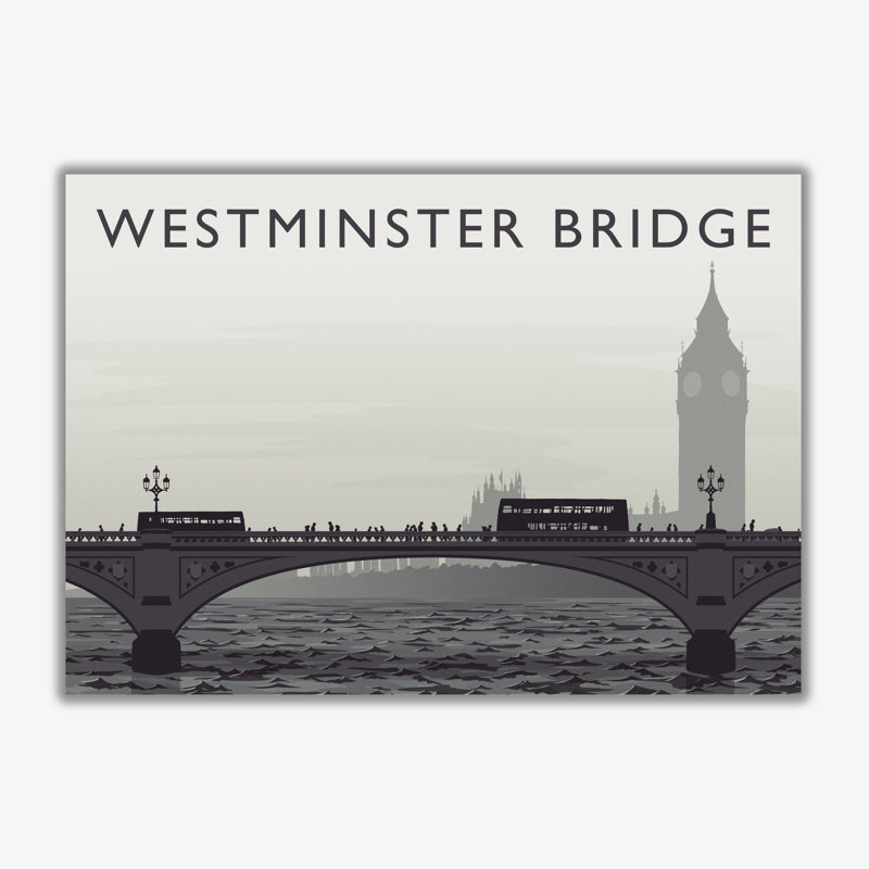 Westminster Bridge - Print, 40cm H x 50cm W x 3cm D, No Framed