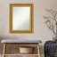 Parlour Gold Bathroom Vanity Non-Beveled Wall Mirror-885569944