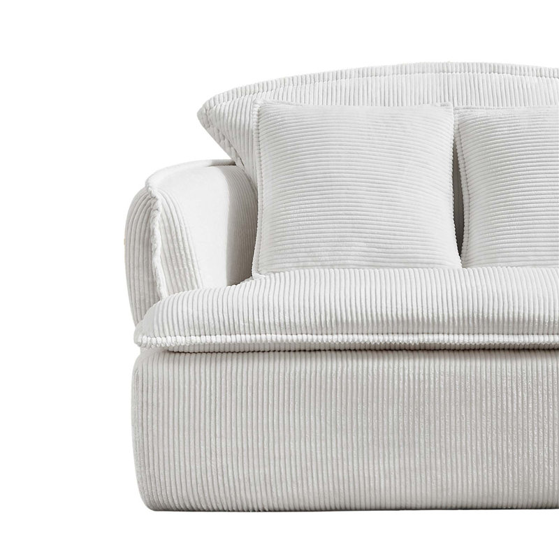 Versatile Convertible Sofa Chair with Ottoman for Compact Spaces, Beige Foam