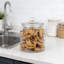 Pots de rangement hermétiques en verre avec couvercles, ensemble de 3 (1 litre / 34 oz) - contenants de qualité alimentaire pour l'organisation de garde-manger, nourriture sèche, café, collations et gâteries pour animaux de compagnie