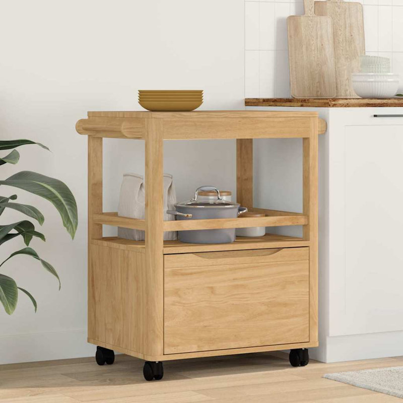 Kitchen Island, Wax Brown
