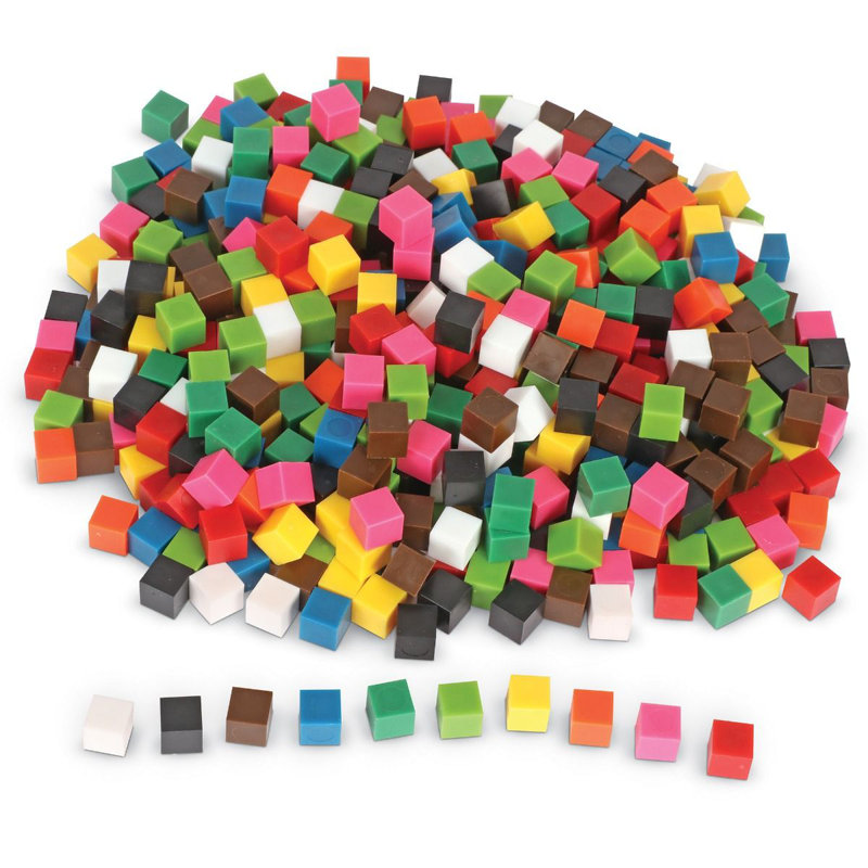 1000 Piece Centimetre Cubes 10 Colours