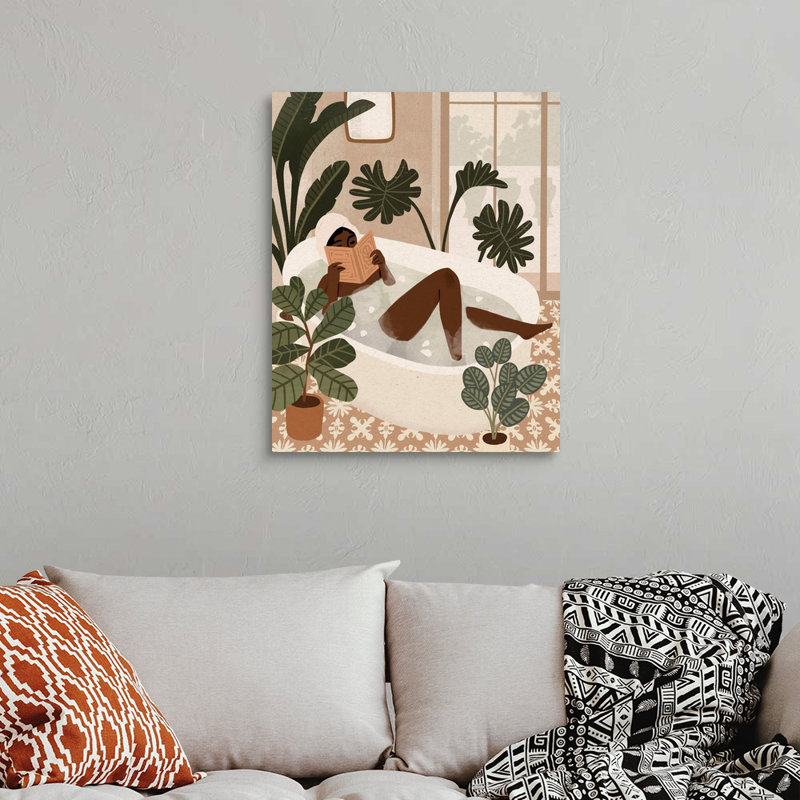 Home Spa I par Victoria Barnes - reproduction d'art, H 30 po x l 24 po x P 1,25 po, Toile tendue
