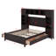 Lit double en bois avec armoire et tablette-1943362130