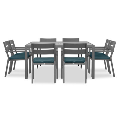 Vivant Square 8 - Person Outdoor Dining Set with Cushions