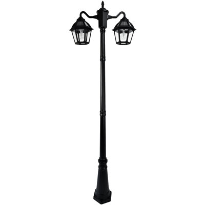 Lampadaire solaire double tête facile à installer Polaris 