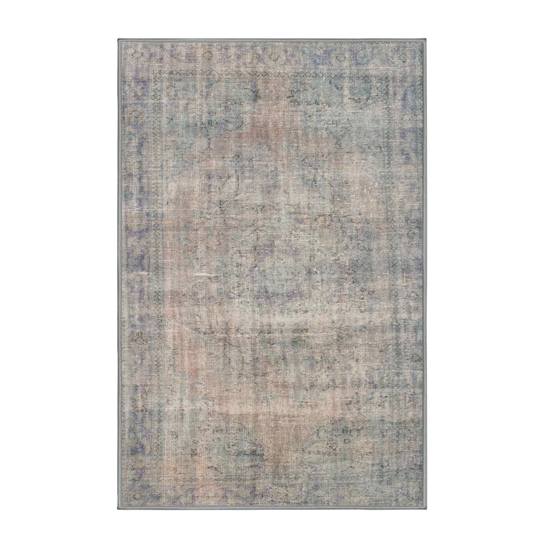 Tapis beige/gris contemporain, Rectangle 2 pi x 3 pi