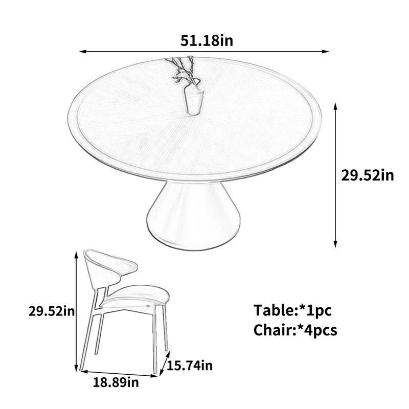 Alcide, 29.52"H x 51.18"L x 51.18"W