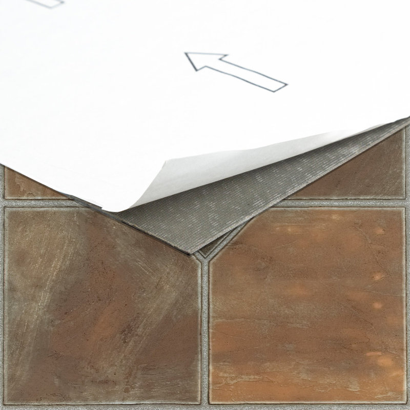 Carreau de vinyle 12 po x 12 po x 1,2 mm Rustic Medallion