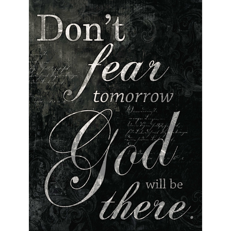 «Don't Fear Tom Demain God», reproduction sur toile tendue, H 32 po x l 24 po