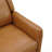 Brown Mid-Century Modern Pushback Recliner - Linen Fabric, Tapered Legs, Channel Detail-539644024