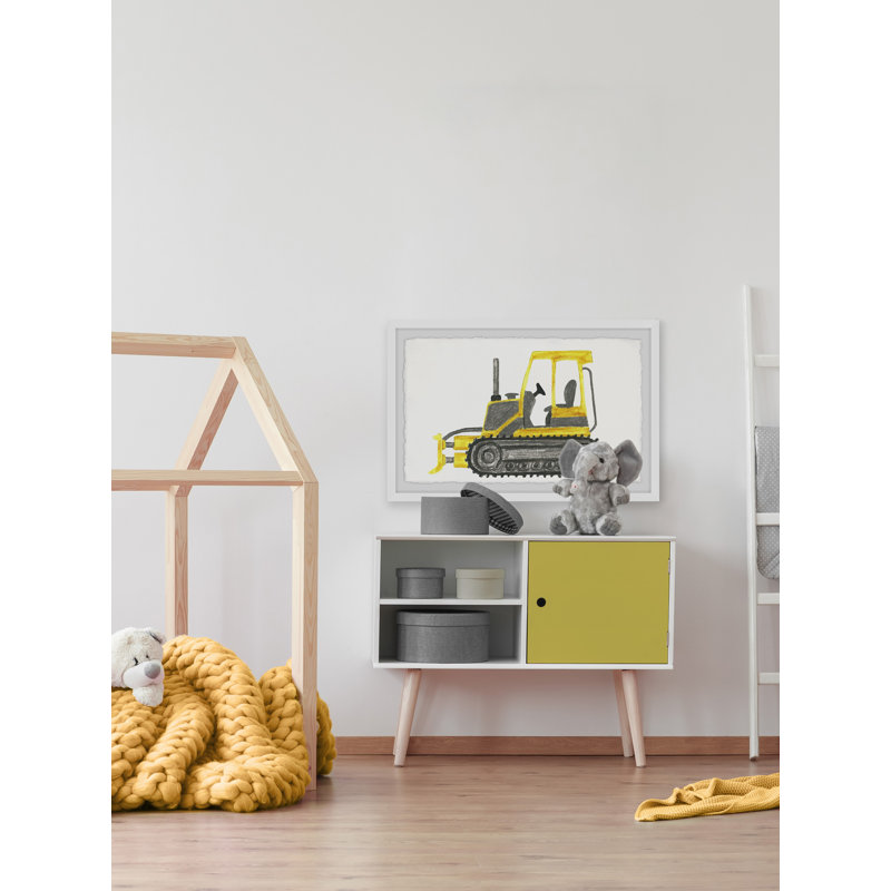 Bulldozer Truck, reproduction encadrée, H 30 po x l 45 po x 1,5 po