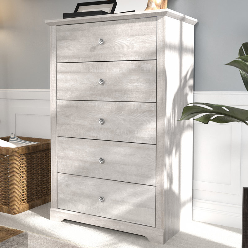 Kepner 5 Drawer 30.7'' W Dresser, Dusty Gray Oak